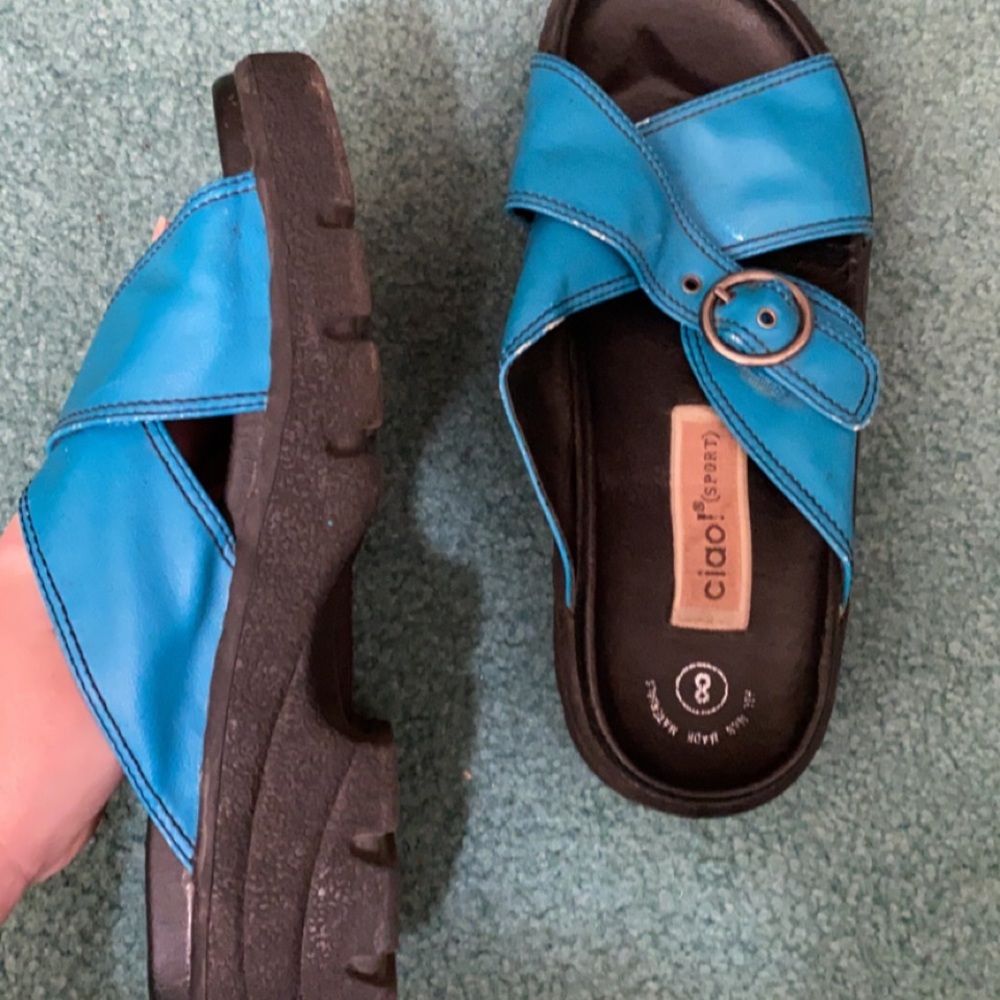 Blue sandals